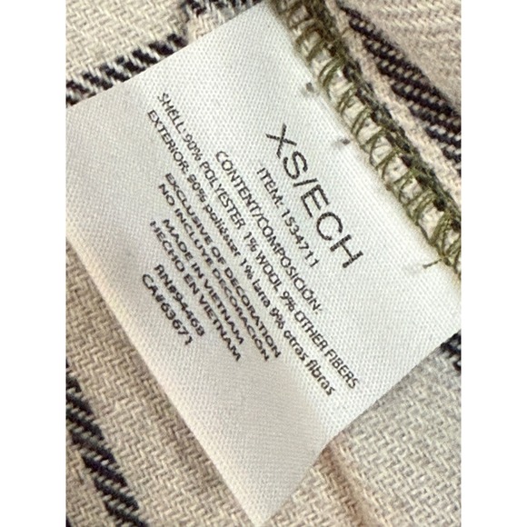 HFX Womens Plaid Flannel Shirt XS Green White Black Button Down Long Sleeve - Picture 6 of 6